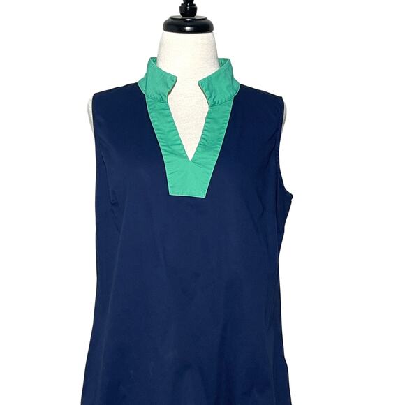 SAIL TO SABLE Tunic Shift Dress SZ M Mint Green Navy - Picture 3 of 8